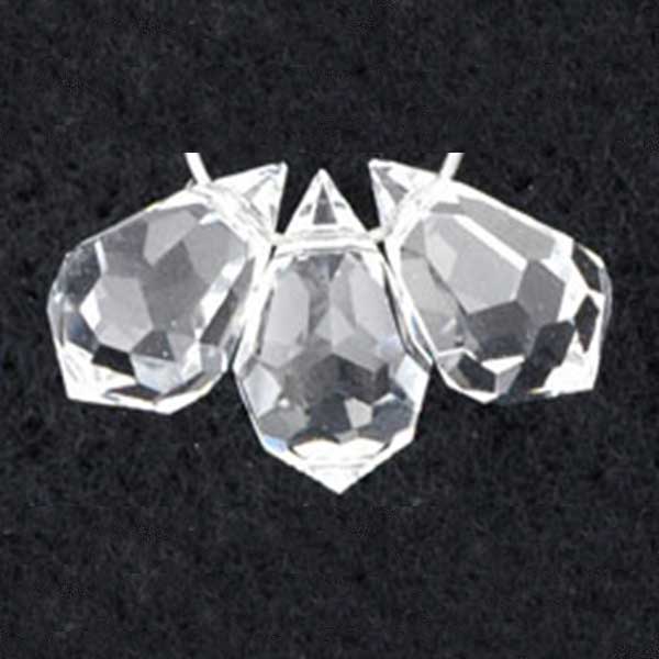 10x6mm Czech Machine Cut Crystal Drop – Crystal Clear Beads – Garden of  Beadin