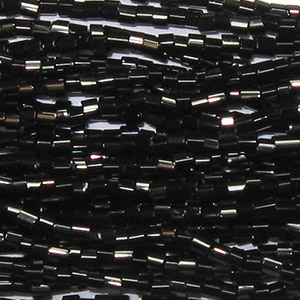 11/0 Czech Two Cut Seed Bead Opaque Black