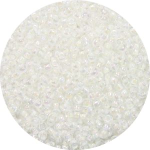 11-0 Lined Iridescent White Japanese Seed Bead