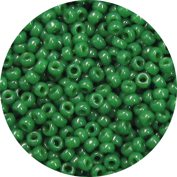 15/0 Opaque Dark Hunter Green Japanese Seed Bead