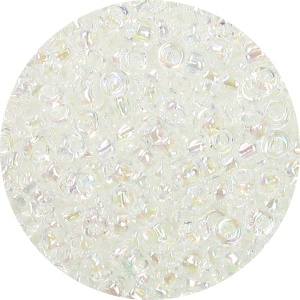 15/0 Japanese Seed Bead Transparent Iridescent Crystal Clear 250