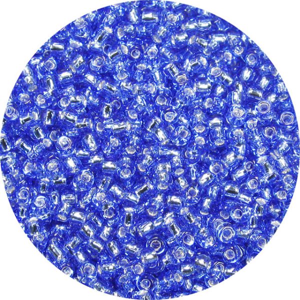8/0 Japanese Seed Bead, Silver Lined Sapphire Blue