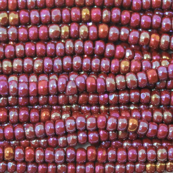 11/0 Czech Charlotte/True Cut Seed Bead, Opaque Brown AB