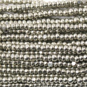 13/0 Czech Charlotte Cut Seed Bead, Nickle Electroplated over Glass