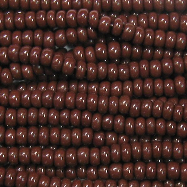 6/0 Czech Seed Bead, Opaque Dark Brown