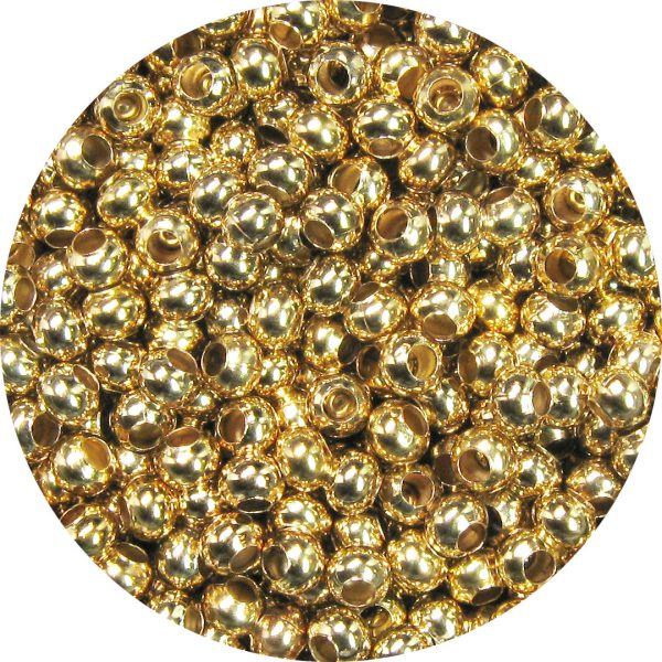 6/0 Seed Bead, Genuine Metal, 24K Gold Plate
