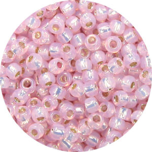 Gold Lined Waxy Light Pink Japanese Seed Bead