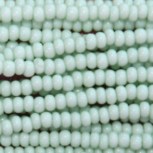 6/0 Czech Opaque Celadon Tint Seed Bead