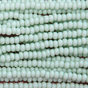 8/0 Czech Opaque Celadon Tint Seed Bead