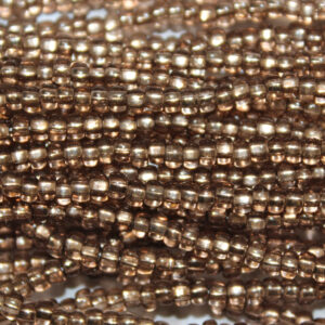 11/0 Czech Seed Bead Silver Lined Dark Colorado Topaz Tint