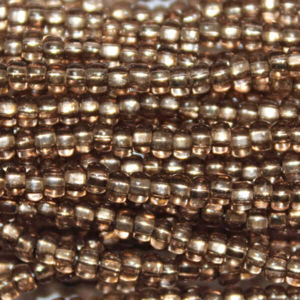 8/0 Czech Seed Bead Silver Lined Dark Colorado Topaz Tint