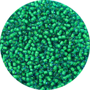 11/0 Matsuno M.G.B. Japanese Seed Bead Lime Green Lined Emerald