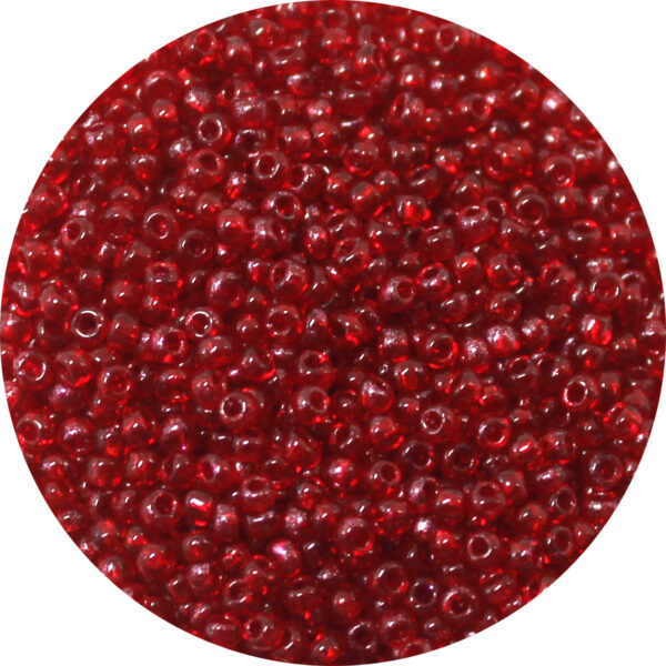 11/0 Matsuno M.G.B. Japanese Seed Bead Ruby Shimmer Lined Red