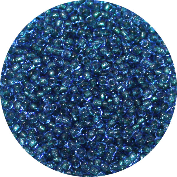 11/0 Matsuno M.G.B. Japanese Seed Bead Aqua Shimmer Lined Green