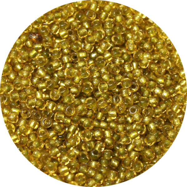 11/0 Matsuno M.G.B. Japanese Seed Bead Citrine Shimmer Lined Yellow