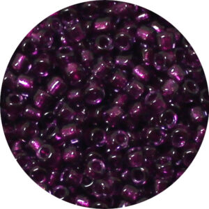 6/0 Matsuno M.G.B. Japanese Seed Bead Cranberry Shimmer Lined Pink