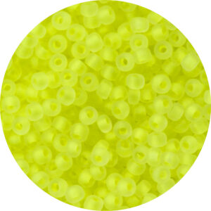 6/0 Japanese Frosted Neon Yellow Lined Crystal