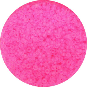 11/0 Japanese Frosted Neon Pink Lined Crystal